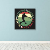 Motivierend Baseball-Teamwerte Leinwanddruck (Insitu (Holzboden))