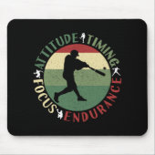 Motivierend Baseball-Teamwerte Mousepad (Vorne)
