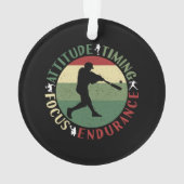 Motivierend Baseball-Teamwerte Ornament (Rückseite)