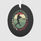 Motivierend Baseball-Teamwerte Ornament (Vorderseite)