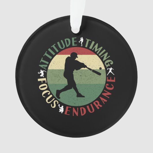 Motivierend Baseball-Teamwerte Ornament (Vorderseite)
