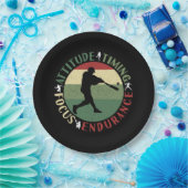 Motivierend Baseball-Teamwerte Pappteller (Party)