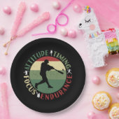 Motivierend Baseball-Teamwerte Pappteller (Party)