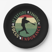 Motivierend Baseball-Teamwerte Pappteller (Vorderseite)