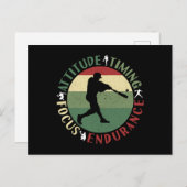 Motivierend Baseball-Teamwerte Postkarte (Vorne/Hinten)