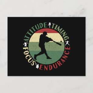 Motivierend Baseball-Teamwerte Postkarte