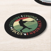 Motivierend Baseball-Teamwerte Runder Pappuntersetzer (Angewinkelt)