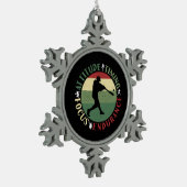 Motivierend Baseball-Teamwerte Schneeflocken Zinn-Ornament (Links)