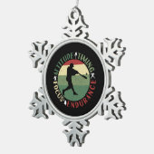 Motivierend Baseball-Teamwerte Schneeflocken Zinn-Ornament (Rechts)