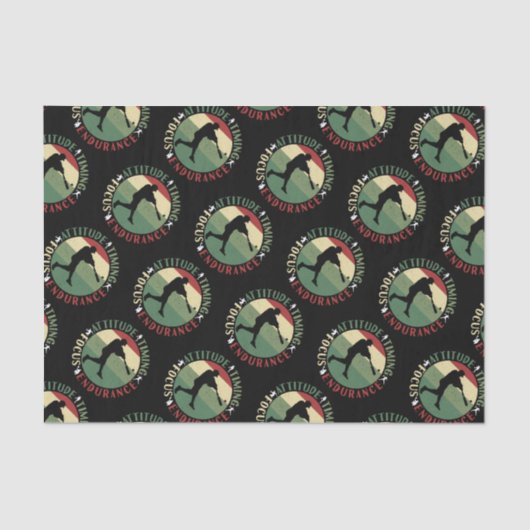 Motivierend Baseball-Teamwerte Seidenpapier (Vorderseite)