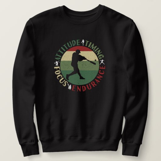 Motivierend Baseball-Teamwerte Sweatshirt (Design vorne)