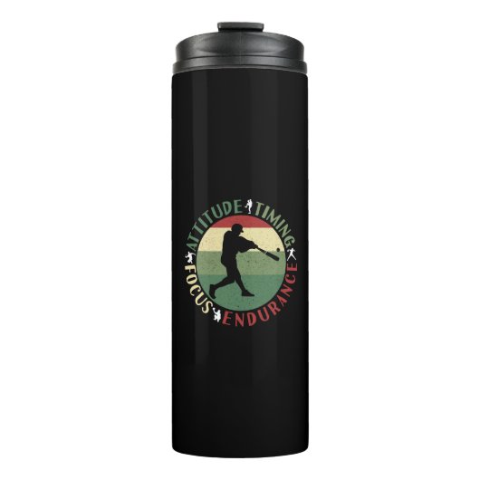 Motivierend Baseball-Teamwerte Thermosbecher (Vorderseite)