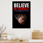 Motivierend Basketball glaubt an euch selbst Poster (Küche)