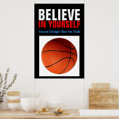 Motivierend Basketball glaubt an euch selbst Poster (Küche)