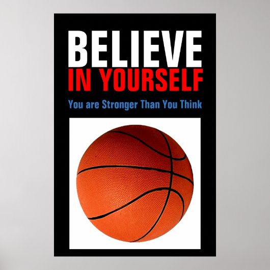 Motivierend Basketball glaubt an euch selbst Poster (Vorne)