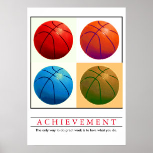 Motivierend Basketball Pop Kunst Poster