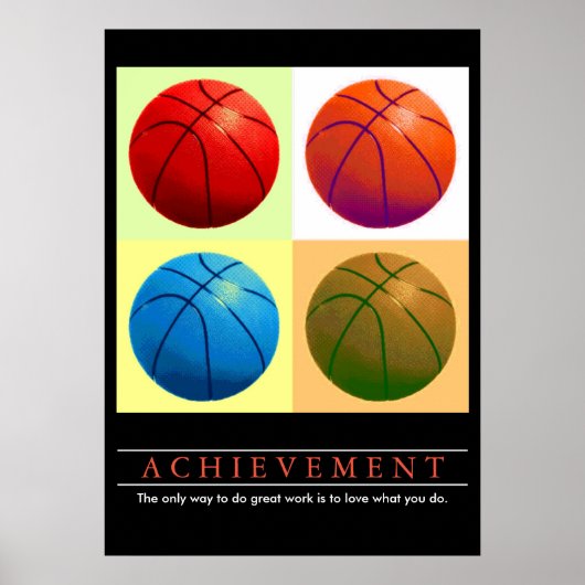 Motivierend Basketball Pop Kunst Poster (Vorne)