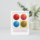 Motivierend Basketball Pop Kunst Postkarte (Stehend Vorderseite)