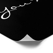 Motivierend Basketball Schwarz & Weiß Poster (Ecke)