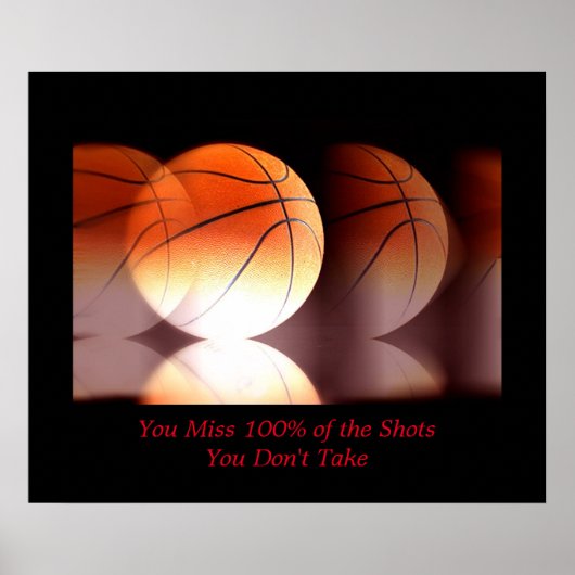Motivierend Basketball Sport Inspiration Poster (Vorne)
