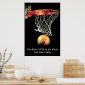 Motivierend Basketball-Sport Poster (Küche)