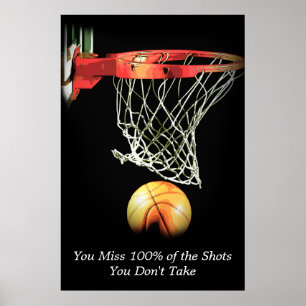 Motivierend Basketball-Sport Poster