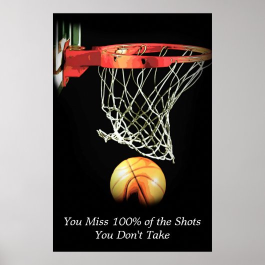 Motivierend Basketball-Sport Poster (Vorne)
