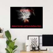 Motivierend Basketballglauben Poster (Heimbüro)