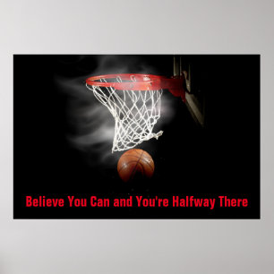 Motivierend Basketballglauben Poster