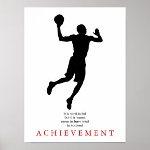Motivierend Basketballspieler Poster