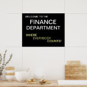 Motivierend Begrüßung der Finanzabteilung Poster (Küche)