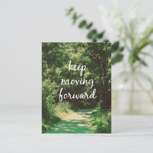 Motivierend Behalt zur Vorverlegung Postkarte (Stehend Vorderseite)