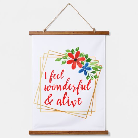 motivierend Bejahungen für die Liebe und das Leben Wandteppich Mit Holzrahmen (Vorderseite)