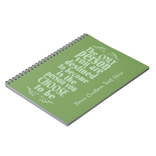 Motivierend, benutzerdefiniertes Notebook Notizblock (Linke Seite)