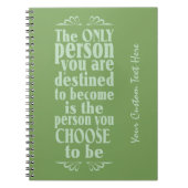 Motivierend, benutzerdefiniertes Notebook Notizblock (Vorderseite)