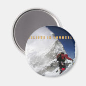 Motivierend Bergsteiger Magnet (Vorderseite/Rückseite)