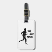 Motivierend Betriebs-Zitat-Schwarzes Gepäckanhänger (Vorderseite vertikal)