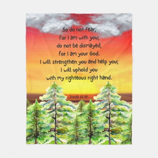 Motivierend Bibel Verse Fleece Blanket (Vorderseite)