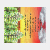 Motivierend Bibel Verse Fleece Blanket (Vorderseite (Horizontal))
