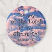 Motivierend Bibel Verse Pastellrosa Wolken Geschenkanhänger (Vorderseite)