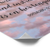 Motivierend Bibelverse Pastel Clouds Foto Poster (Ecke)