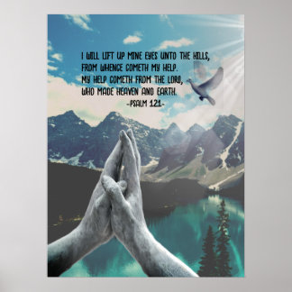 Motivierend Bibelverse Psalm 121 Poster
