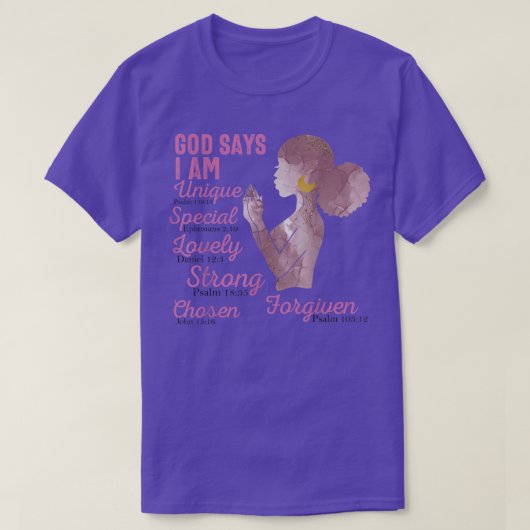 Motivierend Bibelversen für die afrikanische Ameri T-Shirt (Design vorne)
