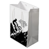 Motivierend Bike Sport, um Sie individuell Inspiri Mittlere Geschenktüte (Rückseite Schrägansicht)