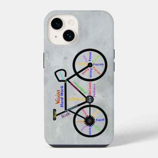 Motivierend Bike-Wörter mit Inspiration iPhone Hülle (Rückseite)