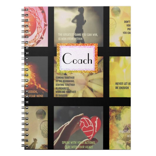 Motivierend Bilder und Slogansnetball-Thema Notizblock (Vorderseite)