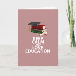 Motivierend Bildung für Ruhe und Liebe behalten Karte