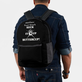 Motivierend Billardkarte mit fett gestaltetem Desi Bedruckter Rucksack