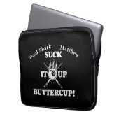 Motivierend Billardkarte mit fett gestaltetem Desi Laptopschutzhülle (Vorderseite Links)