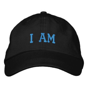 Motivierend bin ich Zitat Türkis Black Bestickte Baseballkappe
